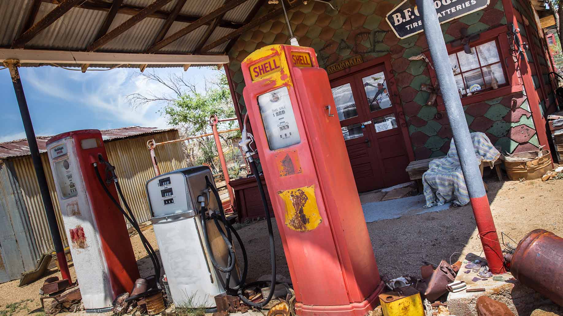 old gas station