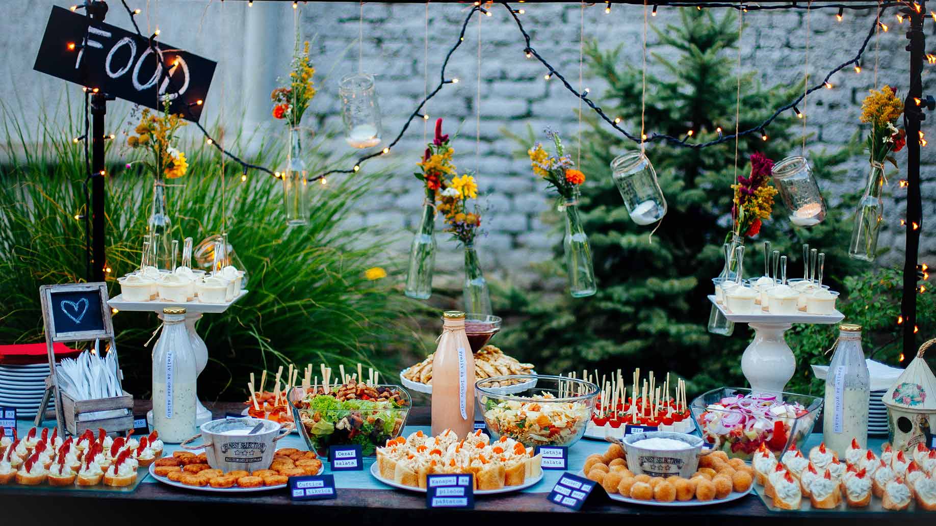 party food catering table