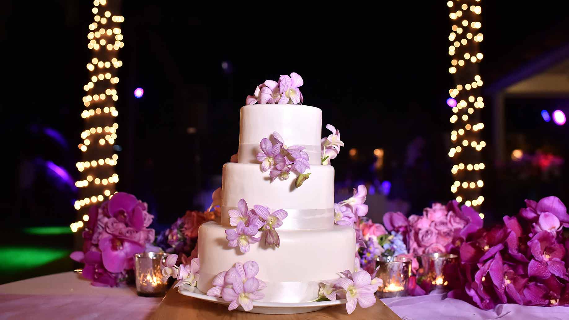 wedding cake purple