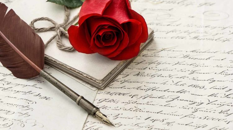wedding calligraphy rose
